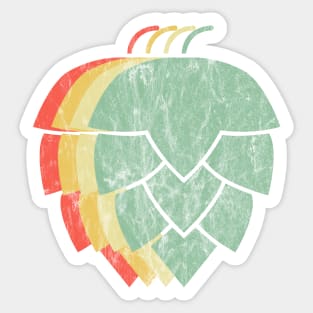 Retro Hops Vintage Colors Sticker